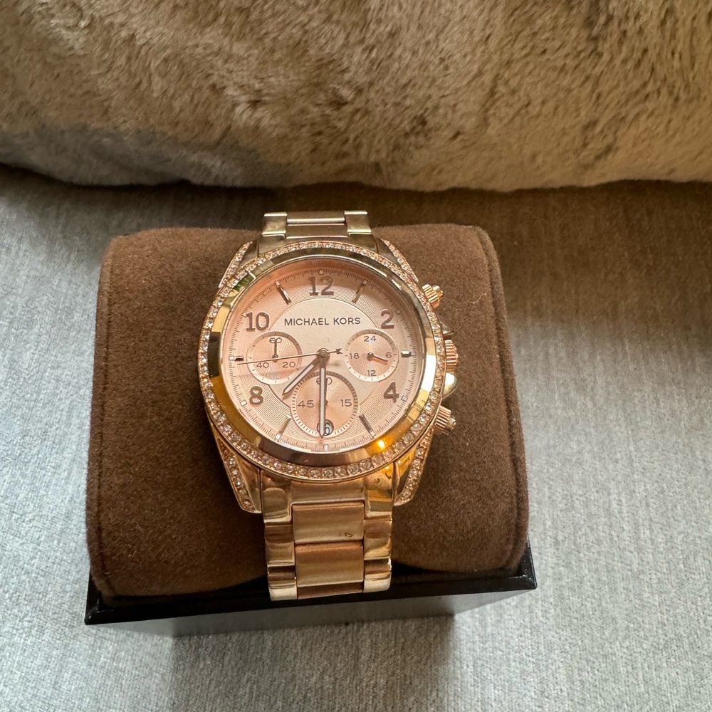 Rose gold MK watch